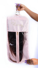 Load image into Gallery viewer, Black - Satin Wig Bag and Wooden Hanger Set
